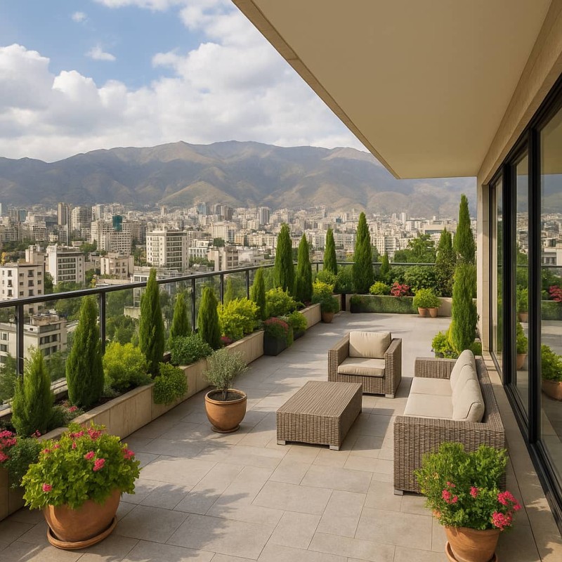 فرشته ( ۵۵۰ متر چشم انداز ۳ جهت ) ۱۵۰ متر بالکن